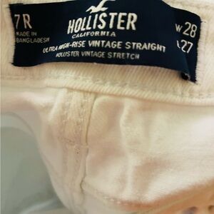Hollister Kids Ultra High-Rise White Jeans